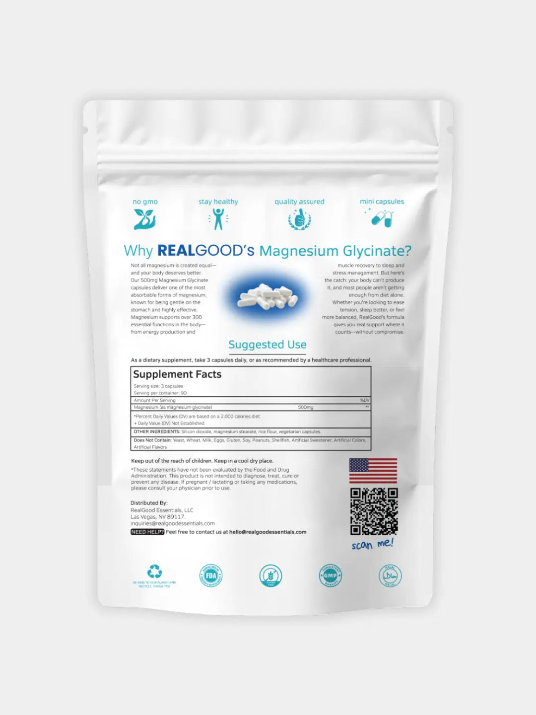 Magnesium Glycinate 500mg - 270 Capsules