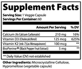 Vitamin D3 & K2 (MK7) | 5,000 IU + 100 mcg | 60 Veggie Capsules