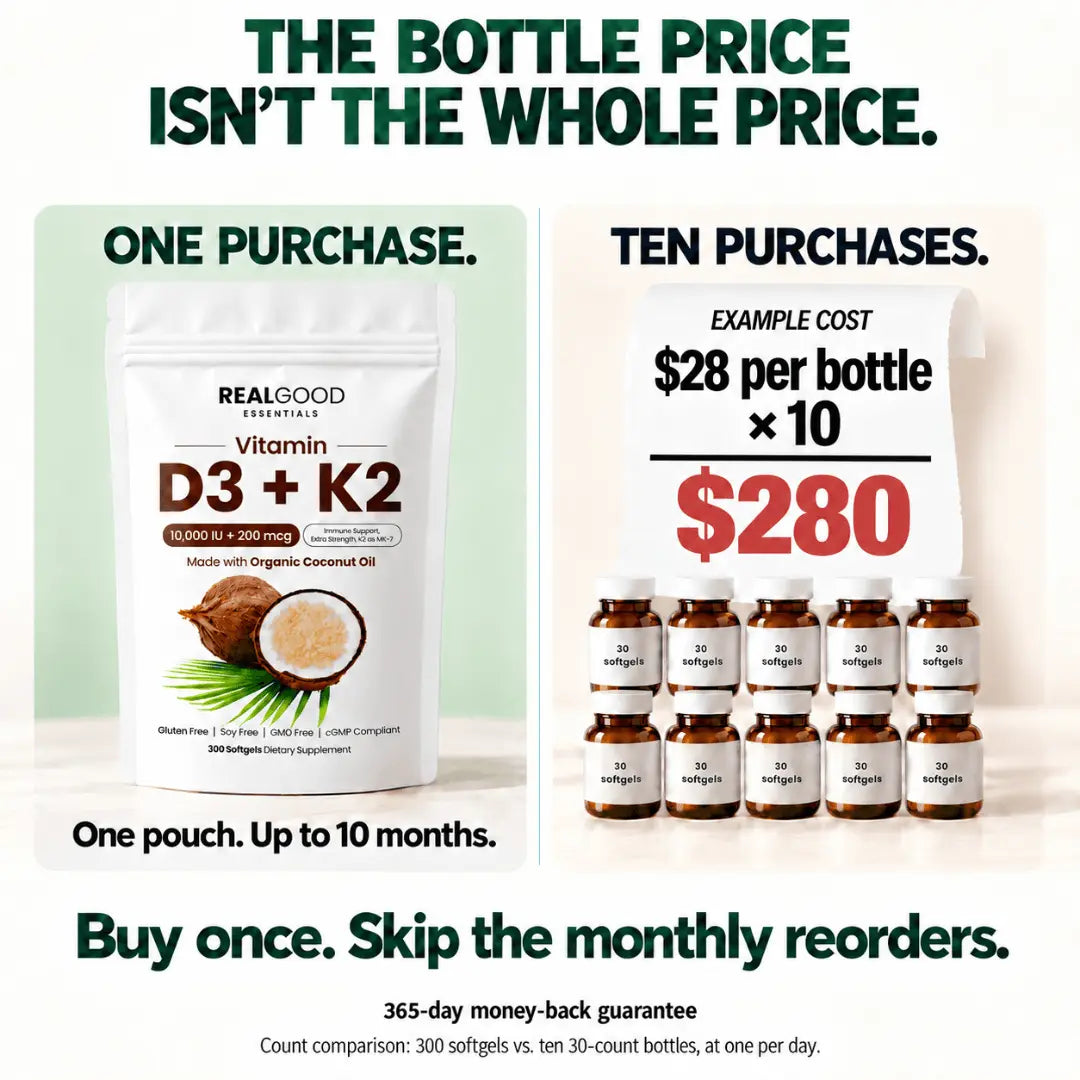 D3+K2 (MK7) Coconut Oil Softgels