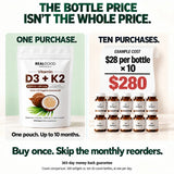 D3+K2 (MK7) Coconut Oil Softgels