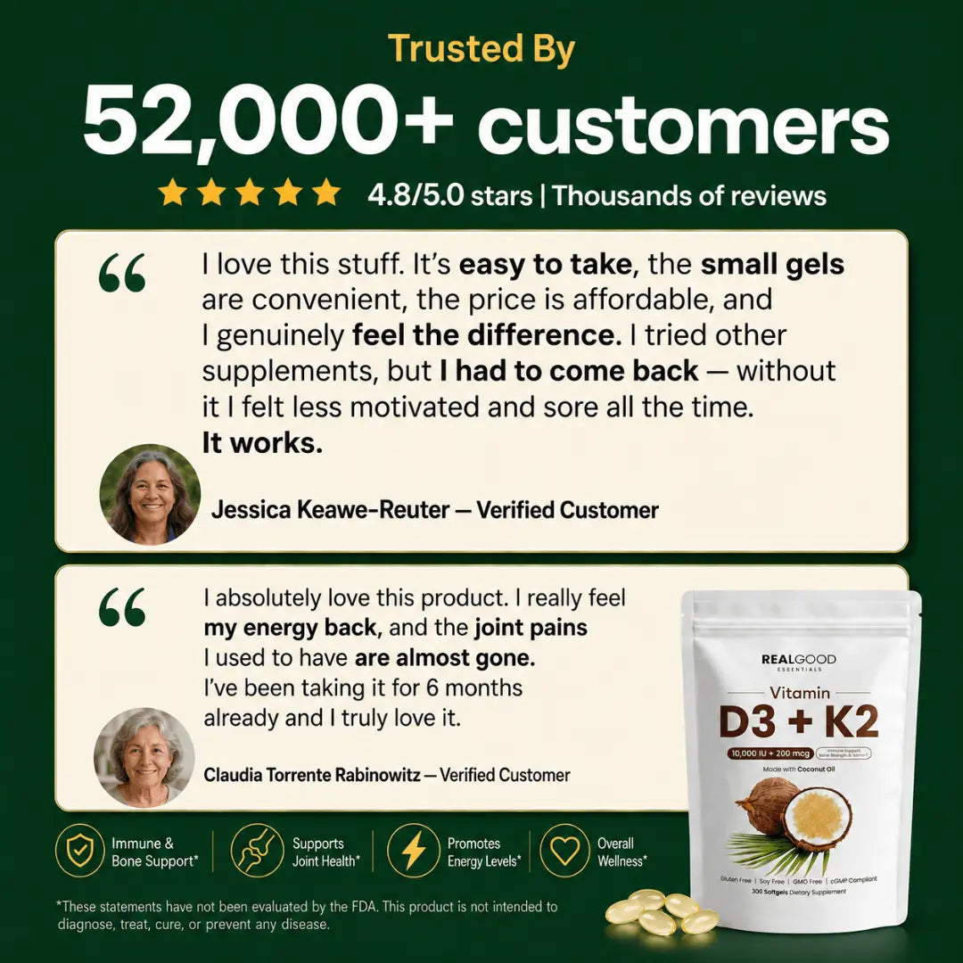 D3+K2 (MK7) Coconut Oil Softgels