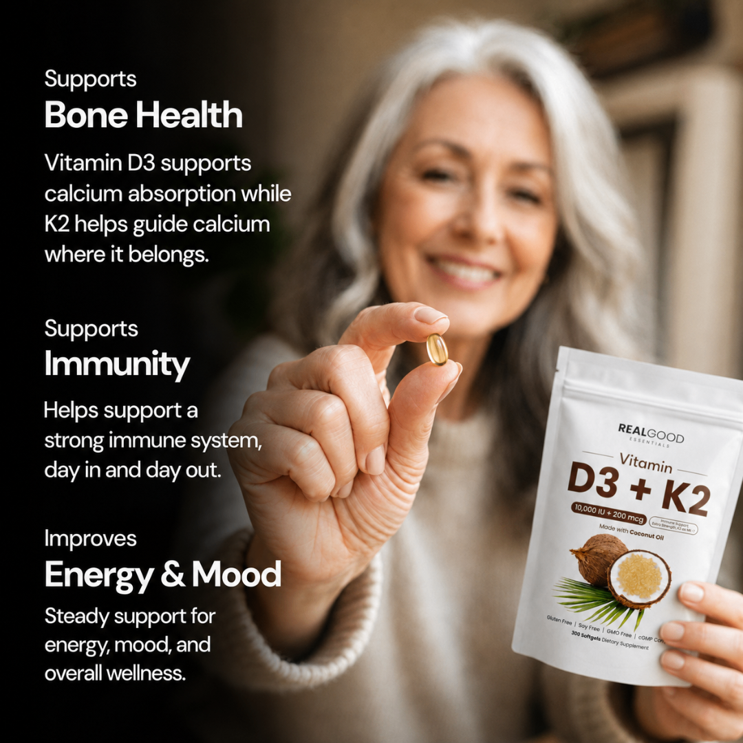 D3+K2 (MK7) Coconut Oil Softgels