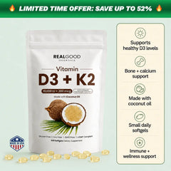 D3+K2 (MK7) Coconut Oil Softgels