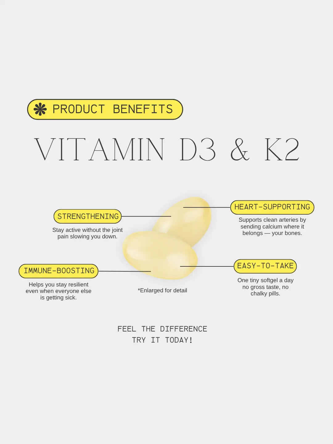 D3+K2 (MK7) Coconut Oil Softgels - 300 Capsules