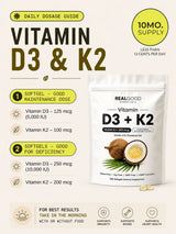 D3+K2 (MK7) Coconut Oil Softgels