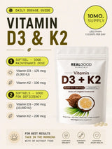 D3+K2 (MK7) Coconut Oil Softgels