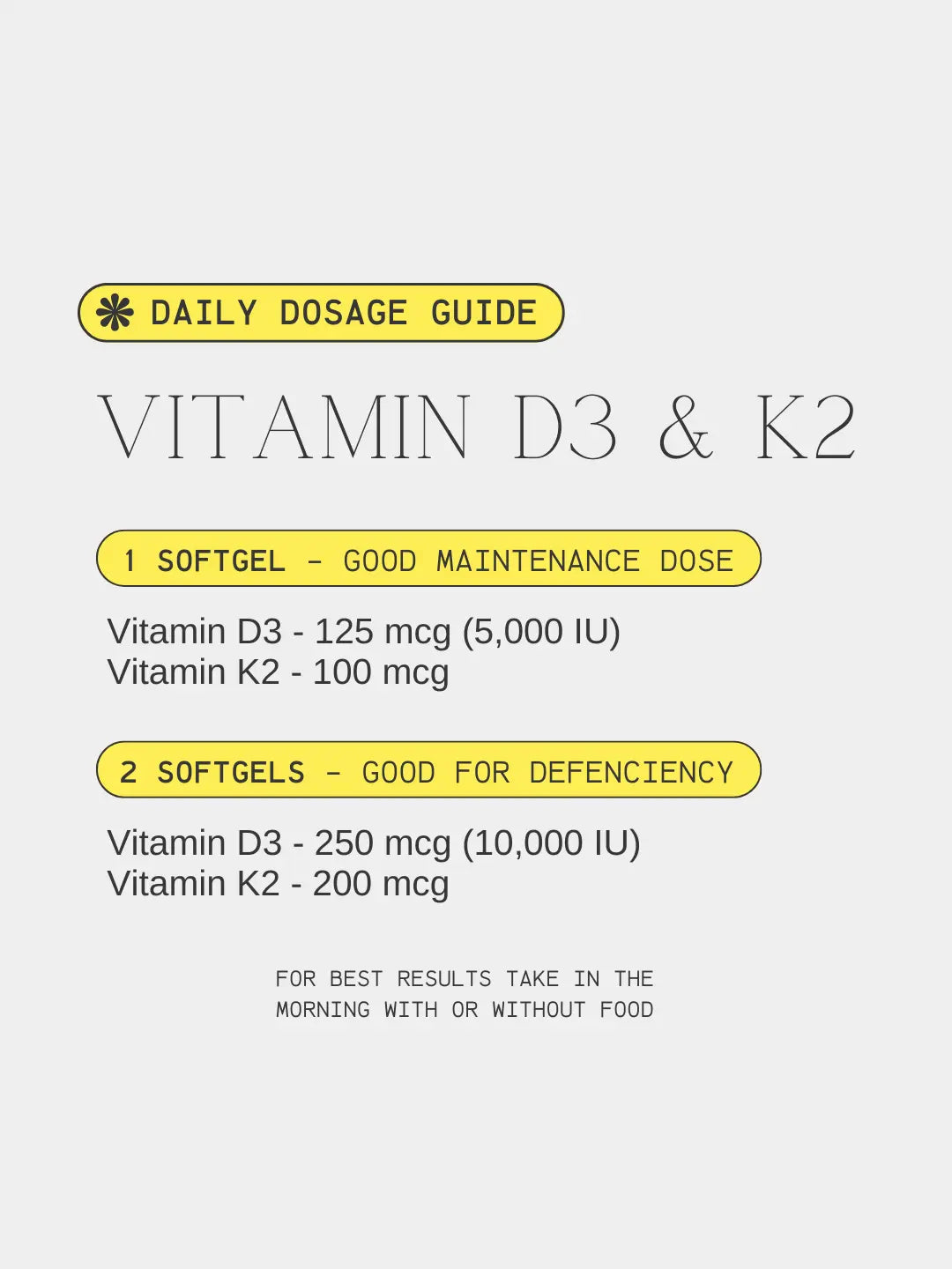 D3+K2 (MK7) Coconut Oil Softgels
